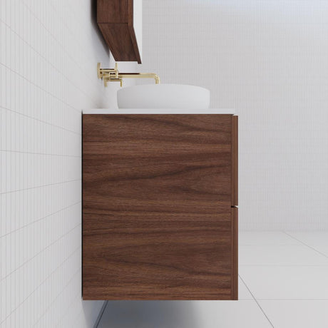 Odesa - 750mm Walnut Wall Hung Vanity