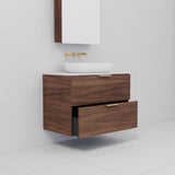 Odesa - 750mm Walnut Wall Hung Vanity