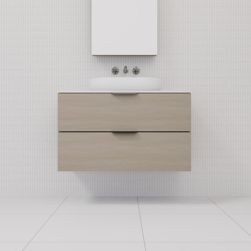 Odesa - 900mm Smoked Ash Wall Hung Vanity