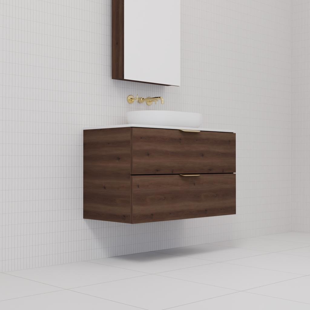 Odesa - 900mm Chestnut Wall Hung Vanity