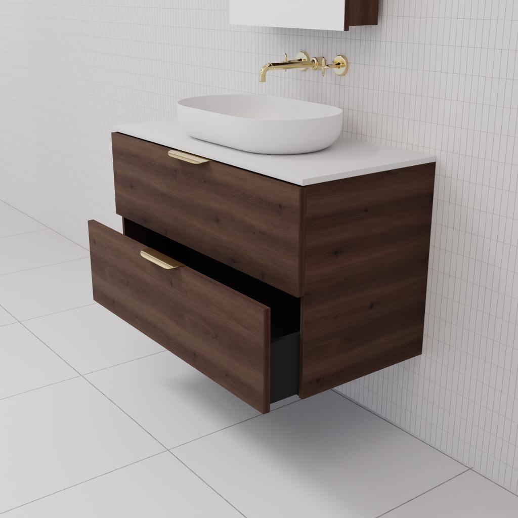 Odesa - 900mm Chestnut Wall Hung Vanity