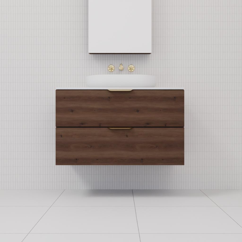 Odesa - 900mm Chestnut Wall Hung Vanity