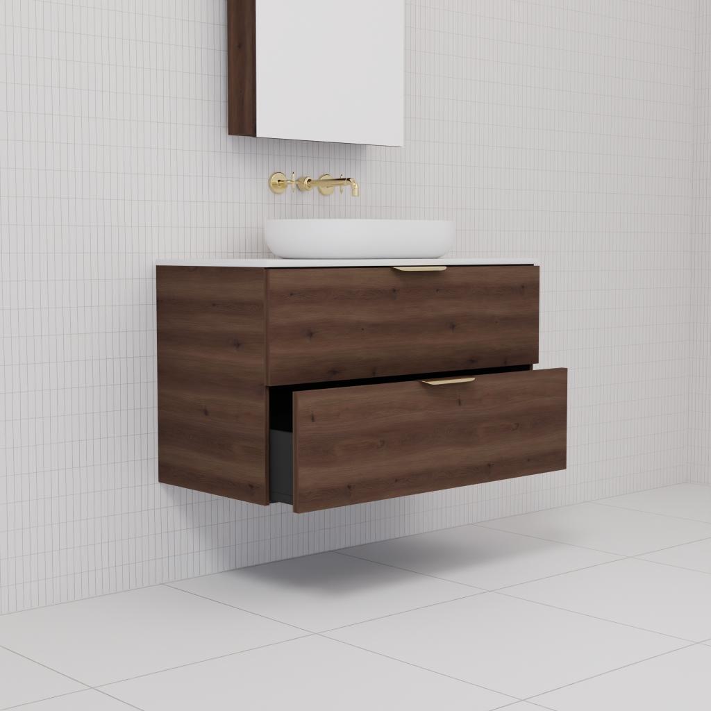 Odesa - 900mm Chestnut Wall Hung Vanity