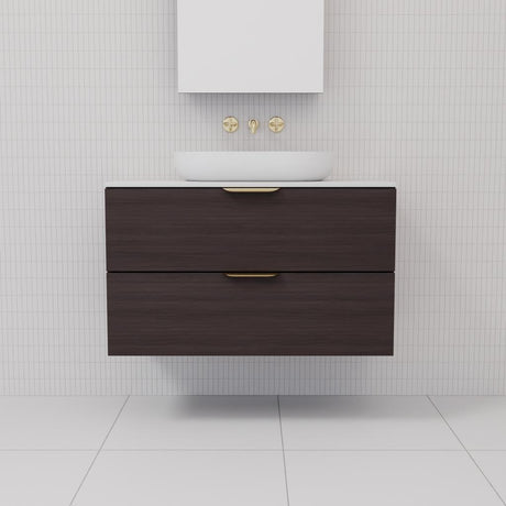 Odesa - 900mm Espresso Oak Wall Hung Vanity