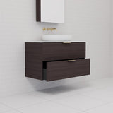 Odesa - 900mm Espresso Oak Wall Hung Vanity