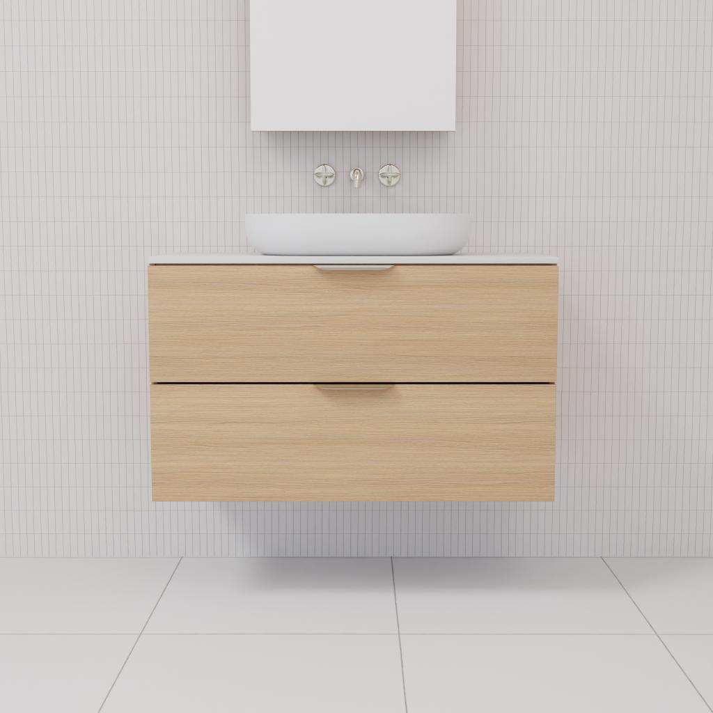 Odesa - 900mm Nordic Oak Wall Hung Vanity