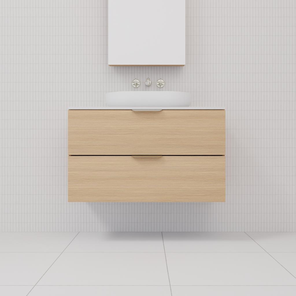 Odesa - 900mm Nordic Oak Wall Hung Vanity