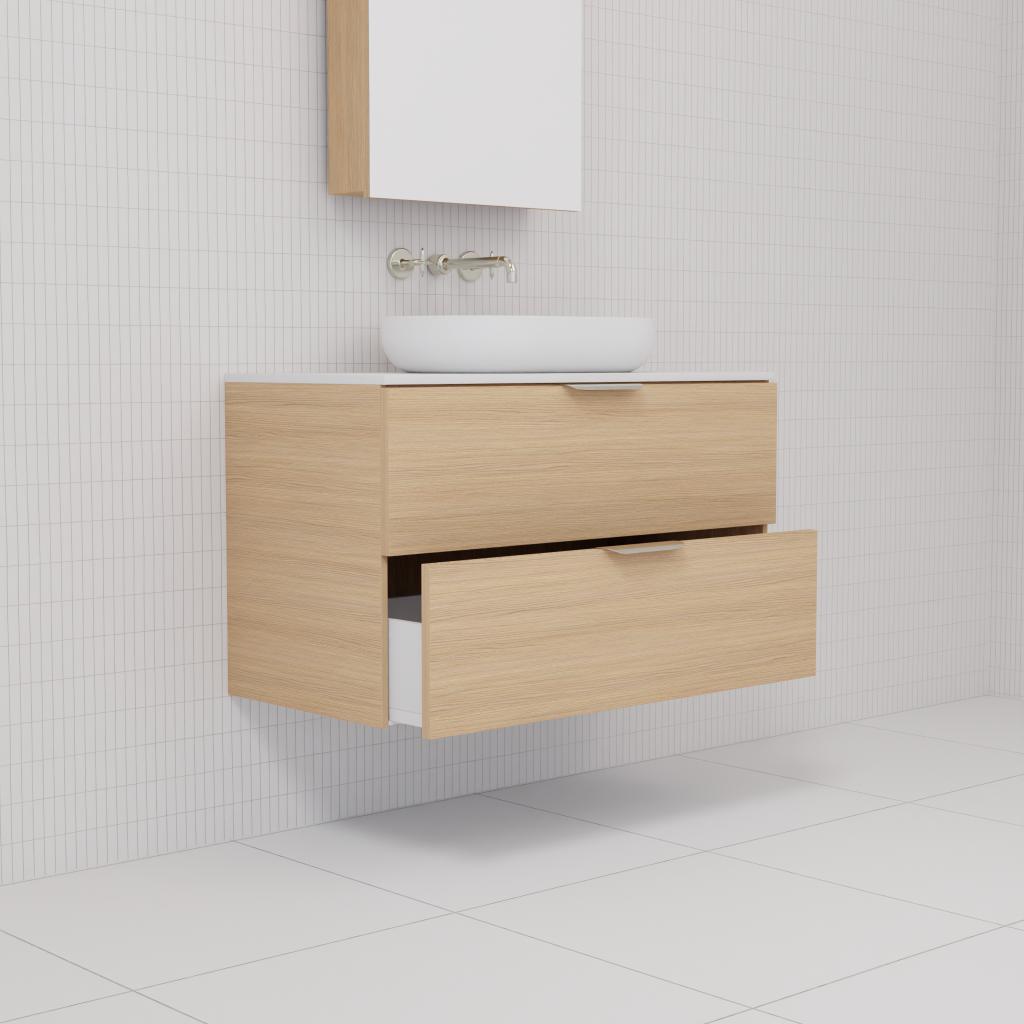 Odesa - 900mm Nordic Oak Wall Hung Vanity