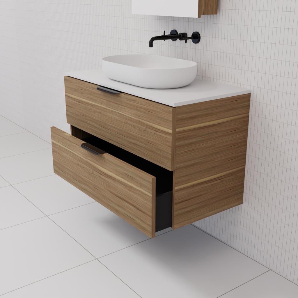 Odesa - 900mm Tuscan Oak Wall Hung Vanity