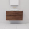Odesa - 900mm Walnut Wall Hung Vanity