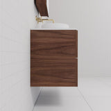Odesa - 900mm Walnut Wall Hung Vanity