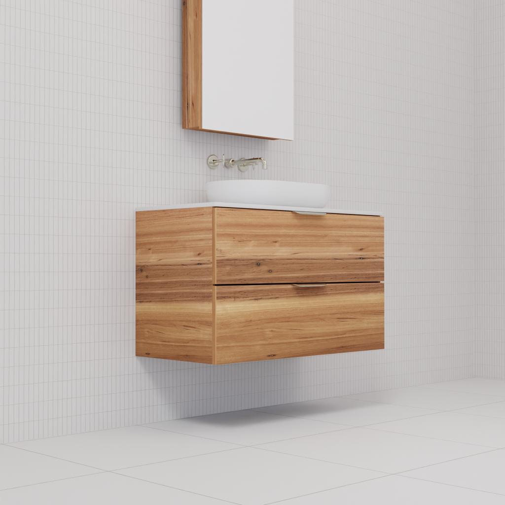 Odesa - 900mm Blackbutt Wall Hung Vanity