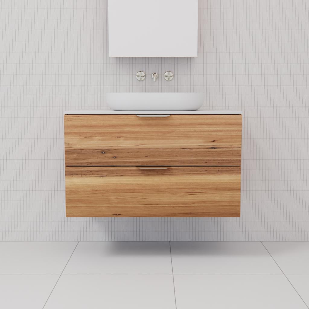 Odesa - 900mm Blackbutt Wall Hung Vanity