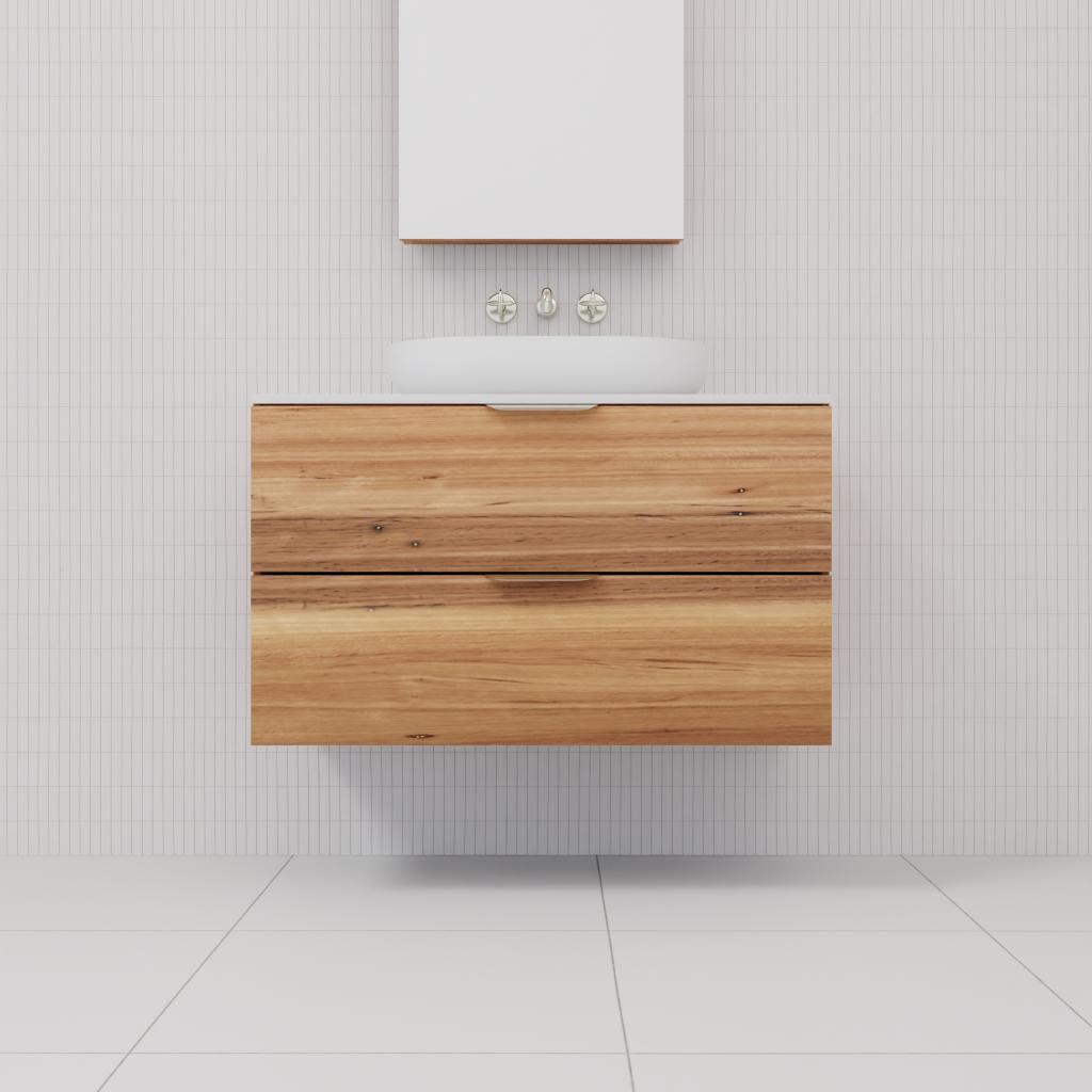 Odesa - 900mm Blackbutt Wall Hung Vanity