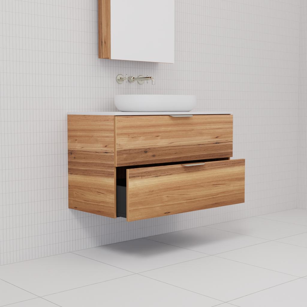 Odesa - 900mm Blackbutt Wall Hung Vanity