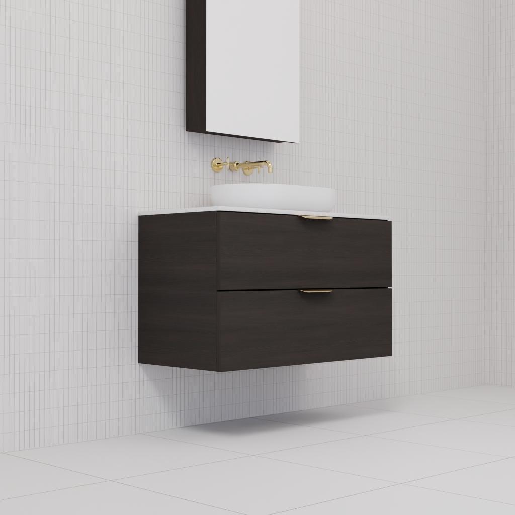 Odesa - 900mm Smoked Onyx Wall Hung Vanity