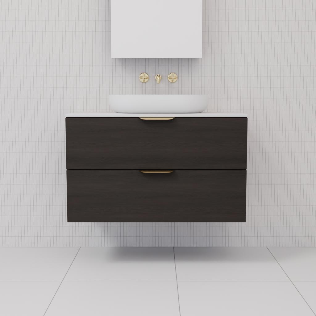 Odesa - 900mm Smoked Onyx Wall Hung Vanity