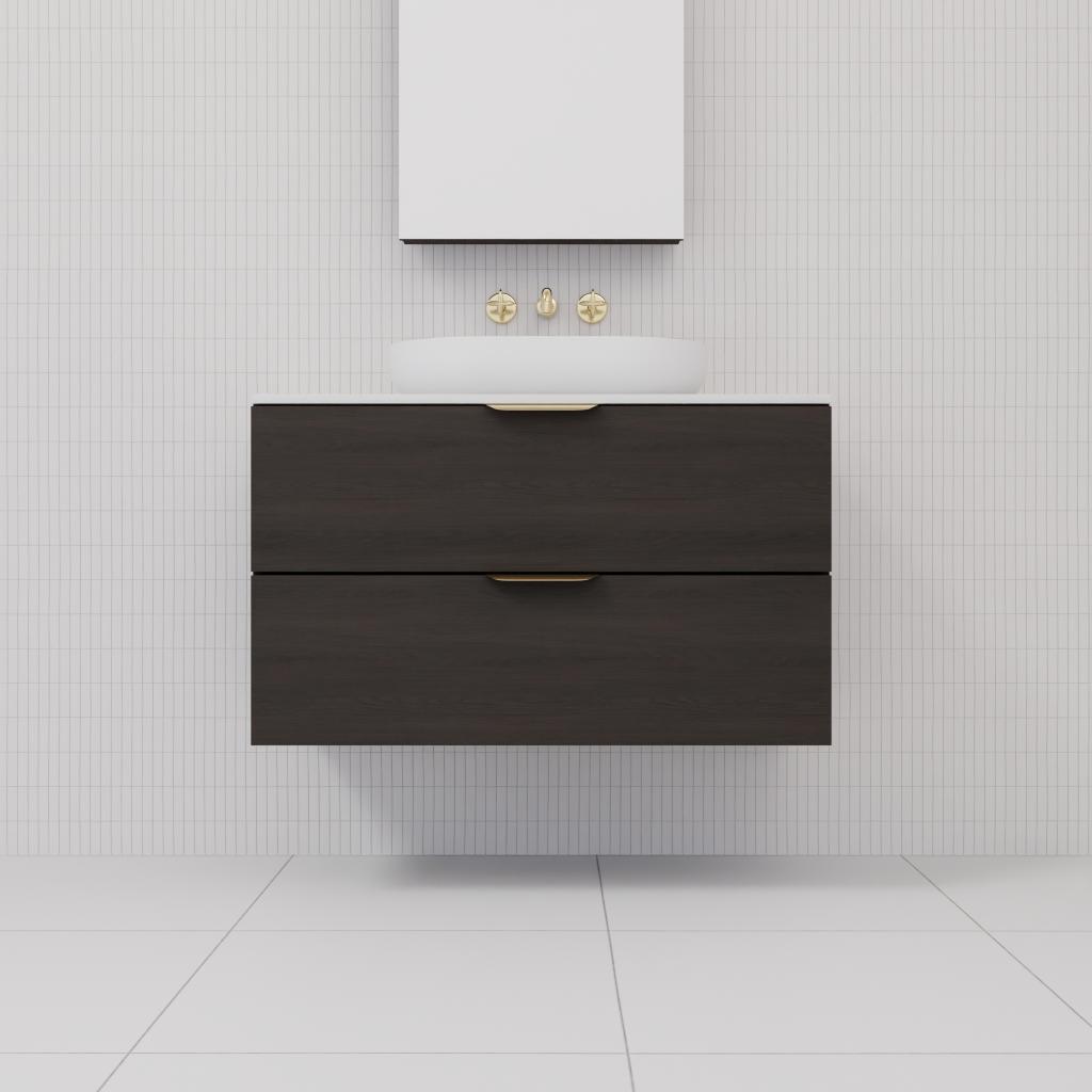 Odesa - 900mm Smoked Onyx Wall Hung Vanity