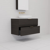 Odesa - 900mm Smoked Onyx Wall Hung Vanity