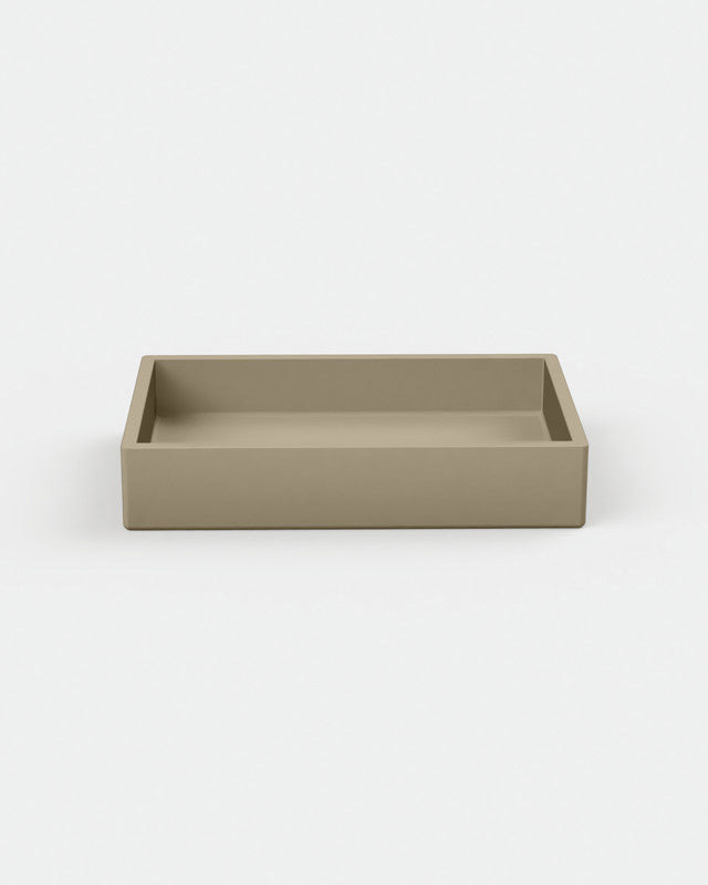 Box Concrete Basin - One Tone Surface Mount