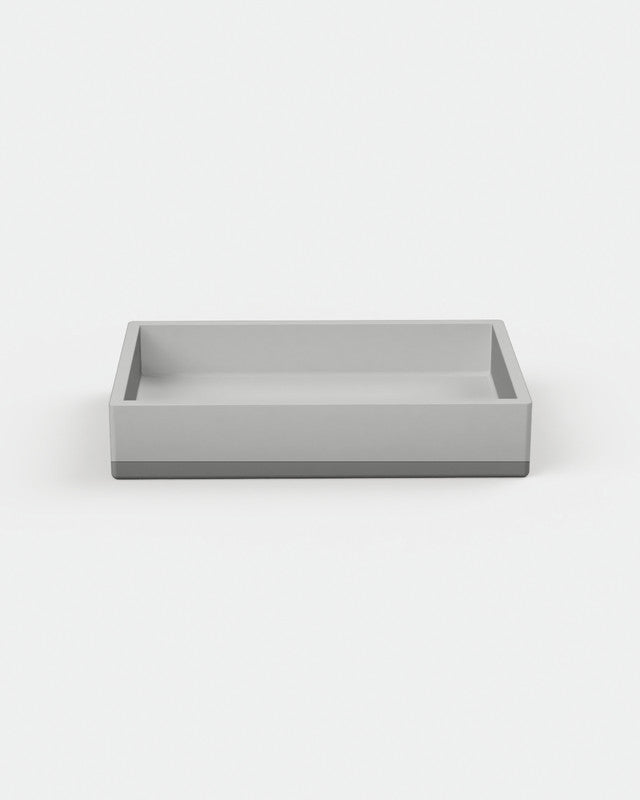 Box Concrete Basin - Two Tone Wall Mount with Bracket