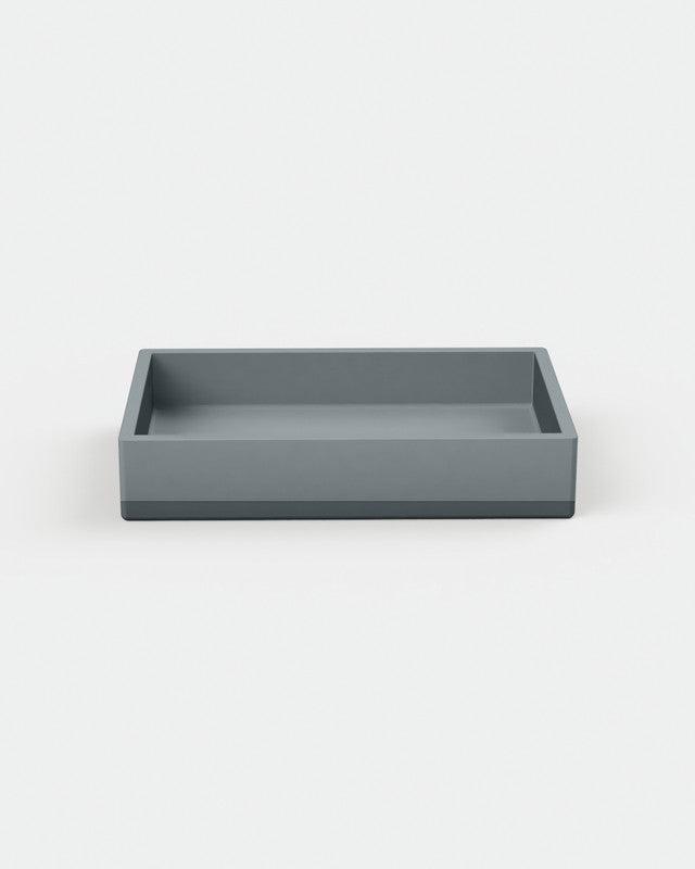 Box Concrete Basin - Two Tone Wall Mount with Bracket
