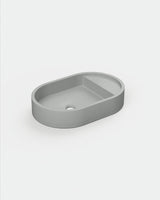 Shelf Oval Concrete Basin - Surface Mount | No Tap Hole | No Overflow