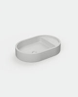 Shelf Oval Concrete Basin - Surface Mount | No Tap Hole | No Overflow