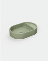 Shelf Oval Concrete Basin - Surface Mount | No Tap Hole | No Overflow