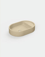 Shelf Oval Concrete Basin - Surface Mount | No Tap Hole | No Overflow