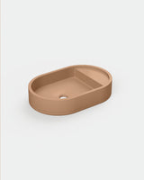 Shelf Oval Concrete Basin - Surface Mount | No Tap Hole | No Overflow