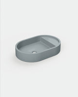 Shelf Oval Concrete Basin - Surface Mount | No Tap Hole | No Overflow