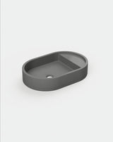 Shelf Oval Concrete Basin - Surface Mount | No Tap Hole | No Overflow