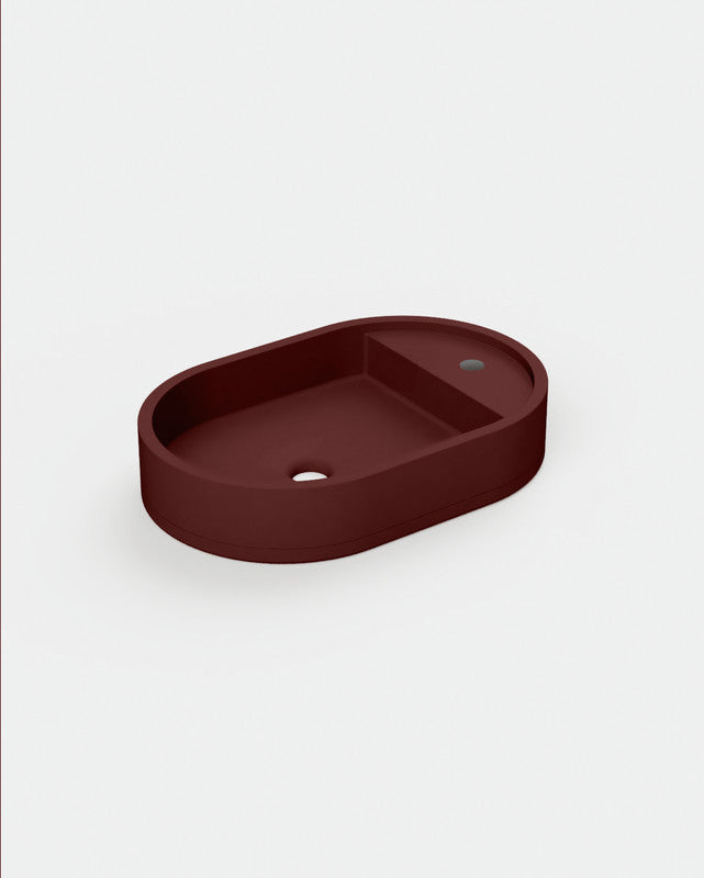 Shelf Oval Concrete Basin - Wall Mount | Tap Hole | No Overflow