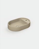 Shelf Oval Concrete Basin - Wall Mount | Tap Hole | No Overflow