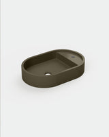 Shelf Oval Concrete Basin - Wall Mount | Tap Hole | No Overflow