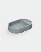Shelf Oval Concrete Basin - Wall Mount | Tap Hole | No Overflow