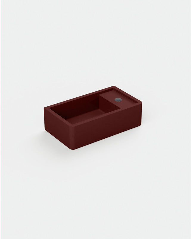 Shelf 02 Concrete Basin - Wall Mount | Tap Hole | No Overflow