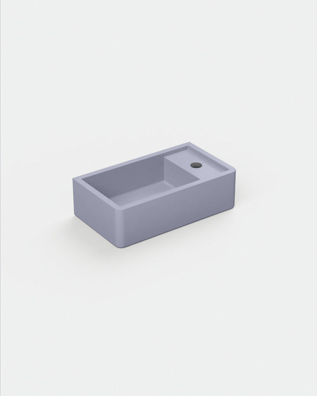 Shelf 02 Concrete Basin - Surface Mount | Tap Hole | No Overflow