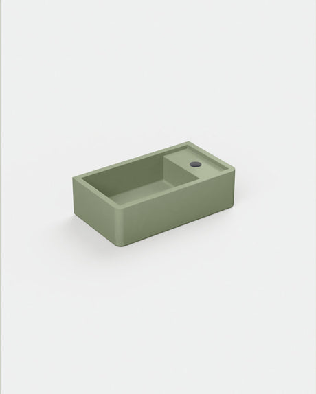 Shelf 02 Concrete Basin - Wall Mount | Tap Hole | No Overflow