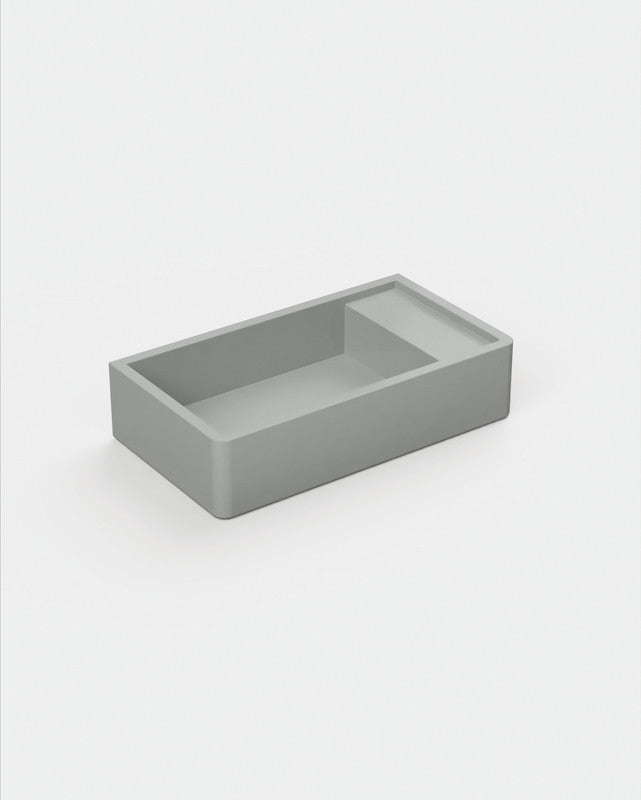 Shelf 02 Concrete Basin - Surface Mount | No Tap Hole | No Overflow