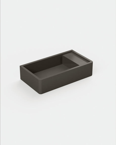 Shelf 02 Concrete Basin - Wall Mount | No Tap Hole | No Overflow