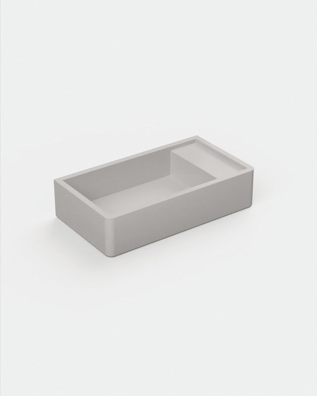 Shelf 02 Concrete Basin - Surface Mount | No Tap Hole | No Overflow