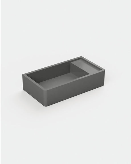 Shelf 02 Concrete Basin - Wall Mount | No Tap Hole | No Overflow
