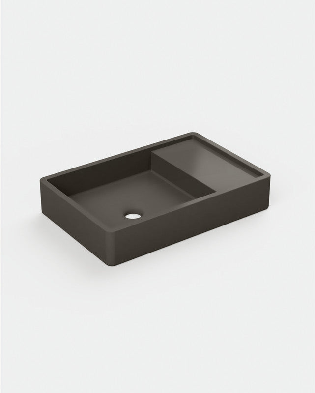 Shelf 03 Concrete Basin - Wall Mount | No Tap Hole | No Overflow