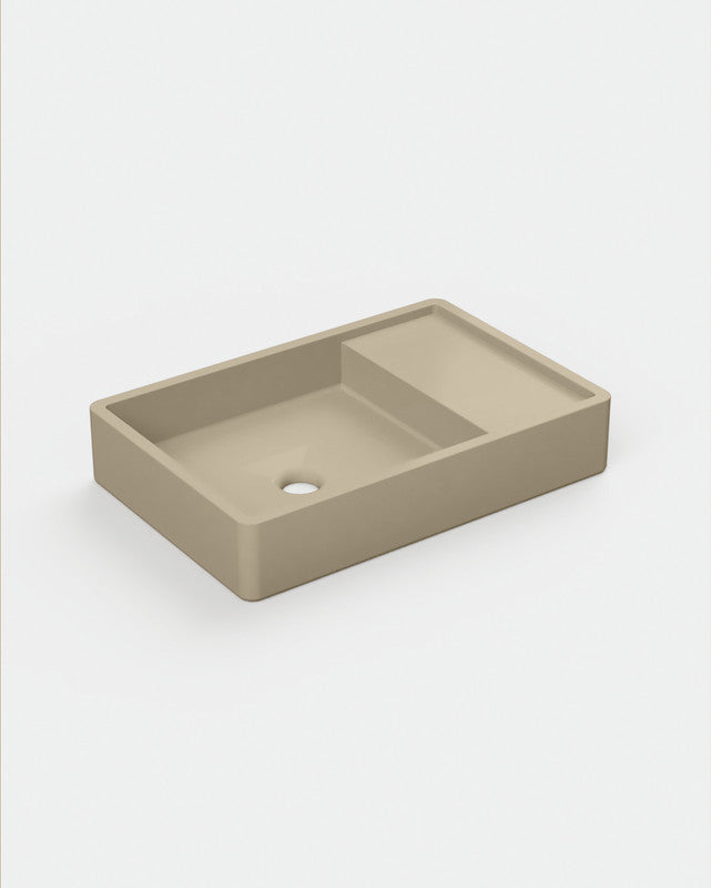 Shelf 03 Concrete Basin - Surface Mount | No Tap Hole | No Overflow