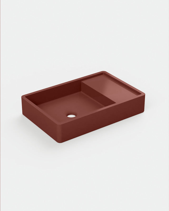 Shelf 03 Concrete Basin - Wall Mount | No Tap Hole | No Overflow