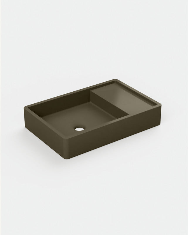 Shelf 03 Concrete Basin - Wall Mount | No Tap Hole | No Overflow