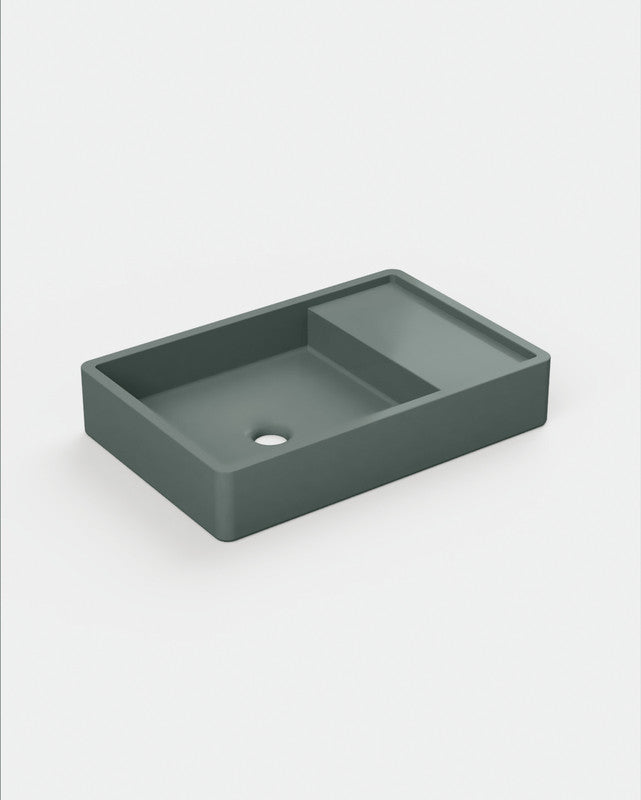 Shelf 03 Concrete Basin - Wall Mount | No Tap Hole | No Overflow