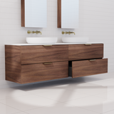 Odesa - 1800mm Walnut Wall Hung Vanity